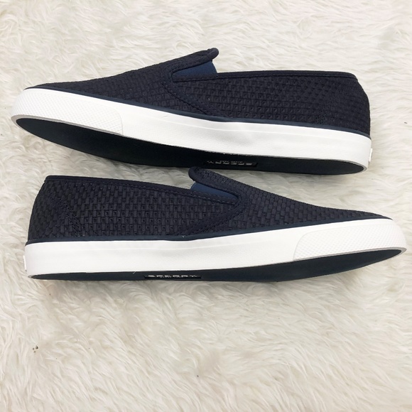 Sperry Top Side Seaside Emaboss Suede Navy US 10 - Picture 3 of 8